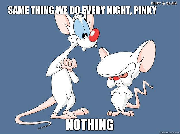 SAME THING WE DO EVERY NIGHT, PINKY nOTHING - SAME THING WE DO EVERY NIGHT, PINKY nOTHING  Pinky and the Brain