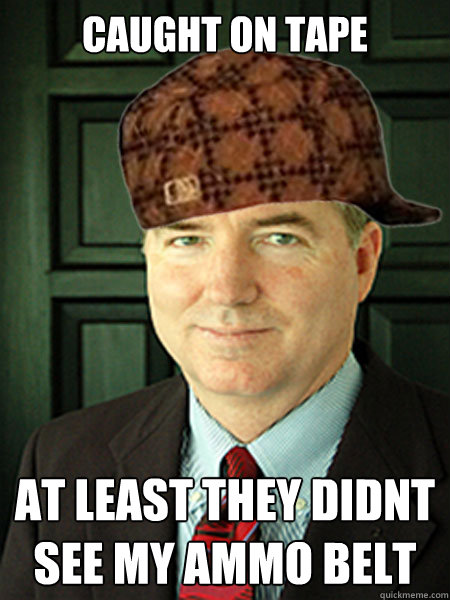 CAUGHT ON TAPE AT LEAST THEY DIDNT SEE MY AMMO BELT  Scumbag Judge William Adams