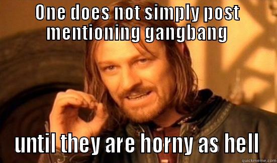 ONE DOES NOT SIMPLY POST MENTIONING GANGBANG UNTIL THEY ARE HORNY AS HELL Boromir