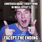 Confused about everything in Mass effect 3 Except the ending  