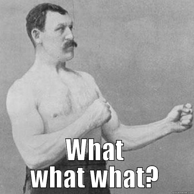  WHAT WHAT WHAT? overly manly man