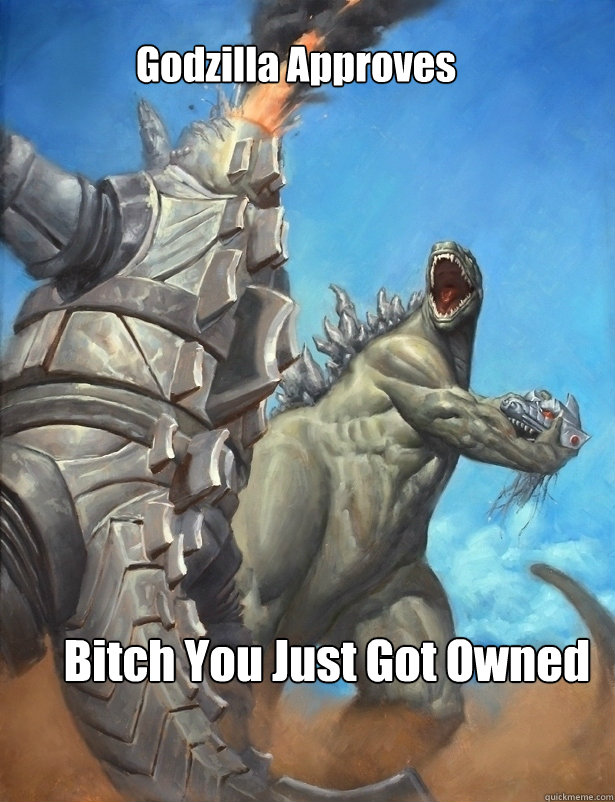 Godzilla Approves Bitch You Just Got Owned - Godzilla Approves Bitch You Just Got Owned  Godzilla vs MechaGodzilla