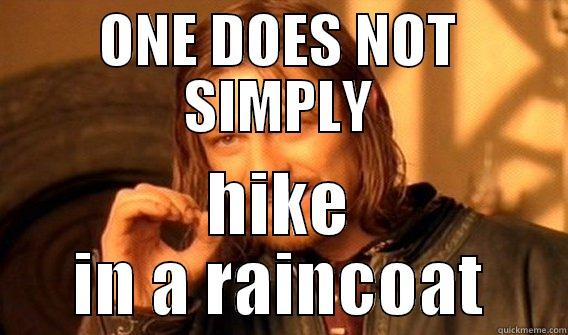ONE DOES NOT SIMPLY HIKE IN A RAINCOAT One Does Not Simply