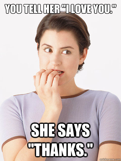 You tell her 