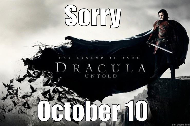 SORRY OCTOBER 10 Misc