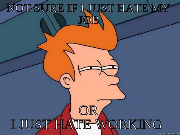 NOT SURE IF I JUST HATE MY JOB OR I JUST HATE WORKING  Futurama Fry
