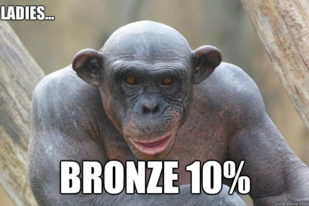 Bronze 10% Ladies... - Bronze 10% Ladies...  Bald Chimp