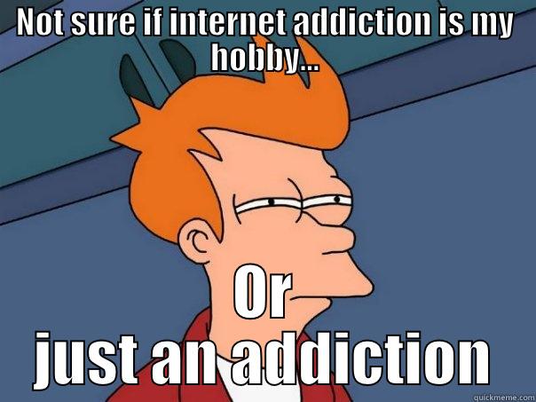 NOT SURE IF INTERNET ADDICTION IS MY HOBBY... OR JUST AN ADDICTION Futurama Fry