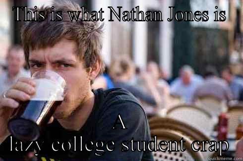 THIS IS WHAT NATHAN JONES IS A LAZY COLLEGE STUDENT CRAP Lazy College Senior