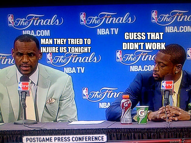 man they tried to 
injure us tonight guess that 
didn't work - man they tried to 
injure us tonight guess that 
didn't work  Misc