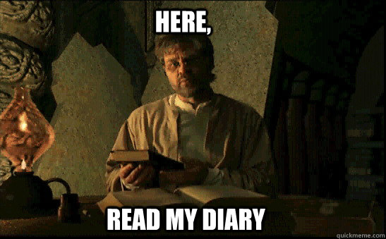 Here, read my diary  