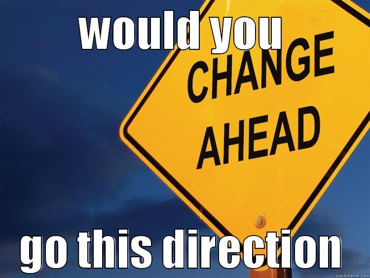 WOULD YOU GO THIS DIRECTION Misc