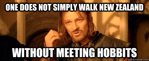 One does not simply walk new zealand without meeting hobbits  One Does Not Simply