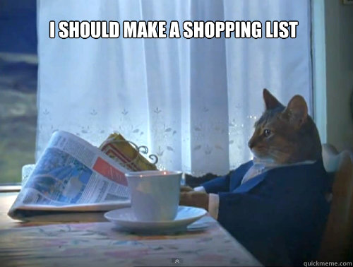 I should make a shopping list  