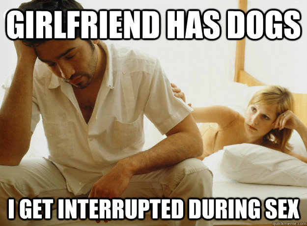Girlfriend has dogs i get interrupted during sex  