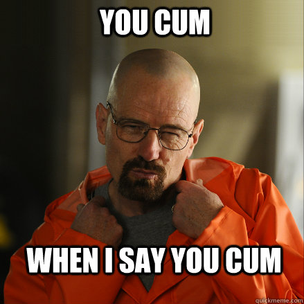 You cum When I say you cum - You cum When I say you cum  Sexy Walter White