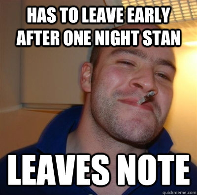 has to leave early after one night stan leaves note  GGG plays SC