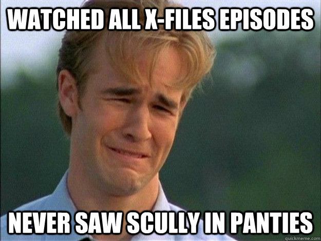 WATCHED ALL X-FILES EPISODES NEVER SAW SCULLY IN PANTIES  