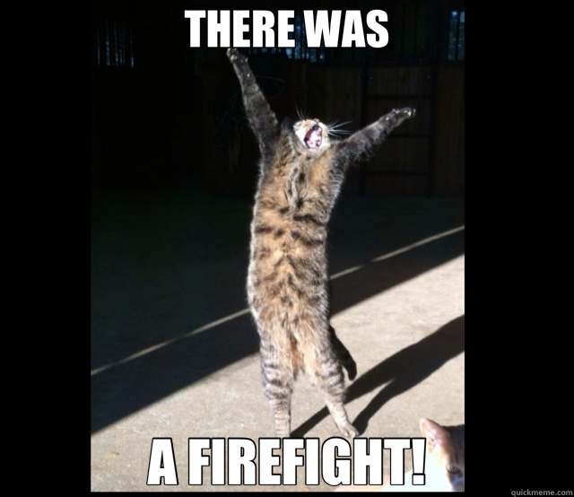 THERE WAS A FIREFIGHT! - THERE WAS A FIREFIGHT!  Boondock Saints Cat