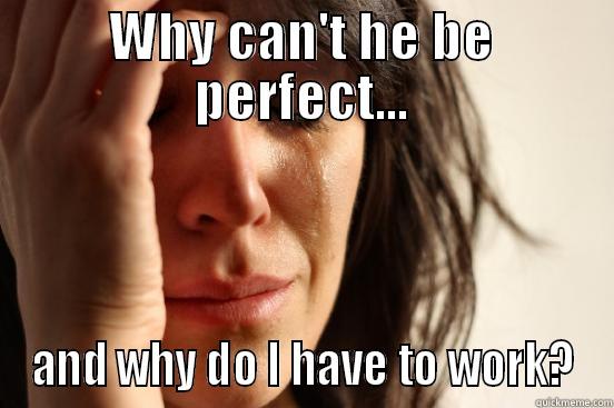 WHY CAN'T HE BE PERFECT... AND WHY DO I HAVE TO WORK? First World Problems