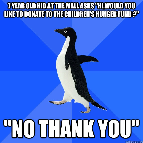 7 YEAR OLD KID at thE MALL ASKS 