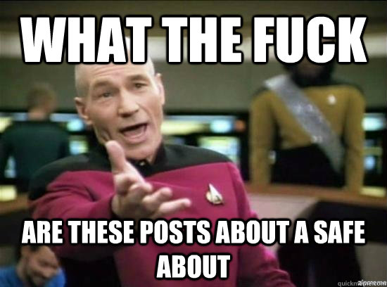 What the fuck are these posts about a safe about - What the fuck are these posts about a safe about  Annoyed Picard HD