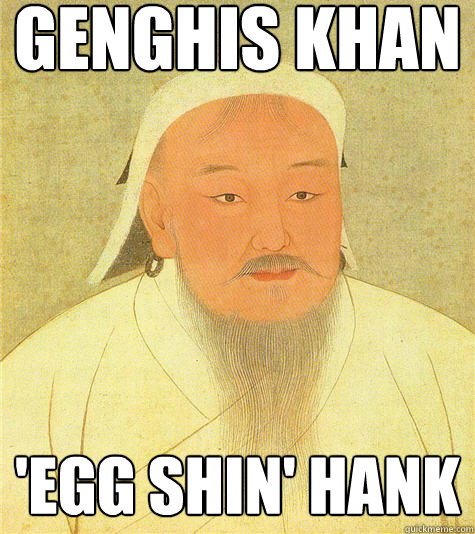 Genghis Khan 'egg shin' hank - Genghis Khan 'egg shin' hank  Historic Anagrams