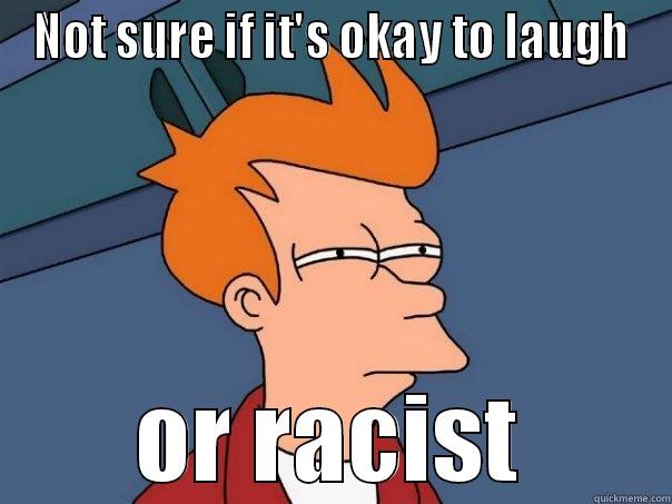 NOT SURE IF IT'S OKAY TO LAUGH OR RACIST Futurama Fry