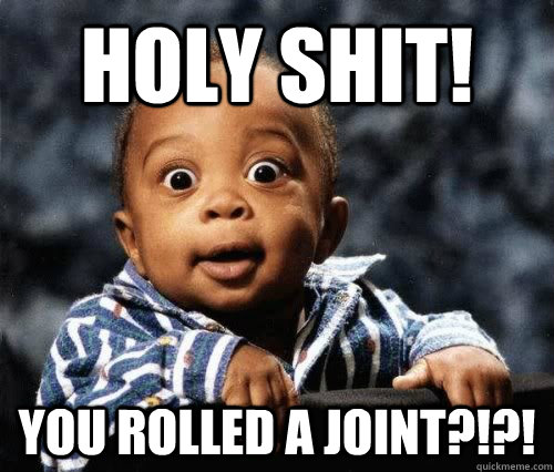holy shit! you rolled a joint?!?!  