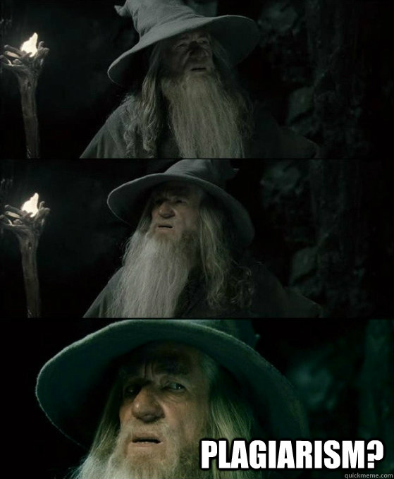  plagiarism?  No memory Gandalf
