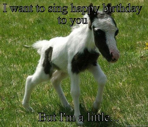 I WANT TO SING HAPPY BIRTHDAY TO YOU              BUT I'M A LITTLE...         Misc