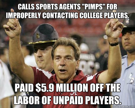 Calls sports agents 