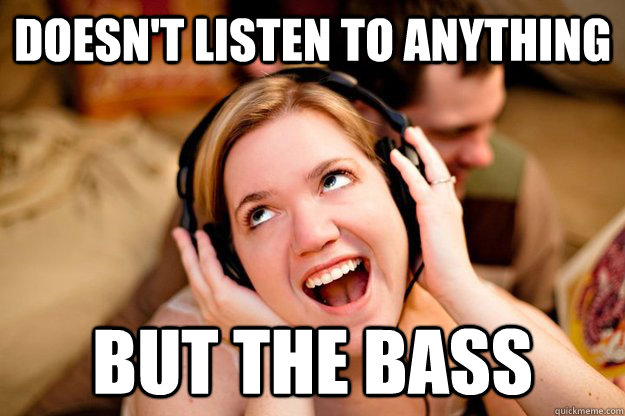 Doesn't listen to anything But the bass - Doesn't listen to anything But the bass  Stereotypical Music Listener