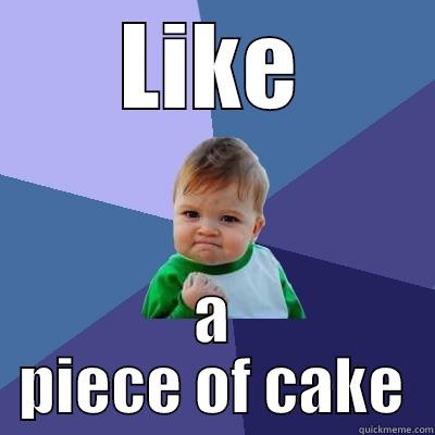 LIKE A PIECE OF CAKE Success Kid