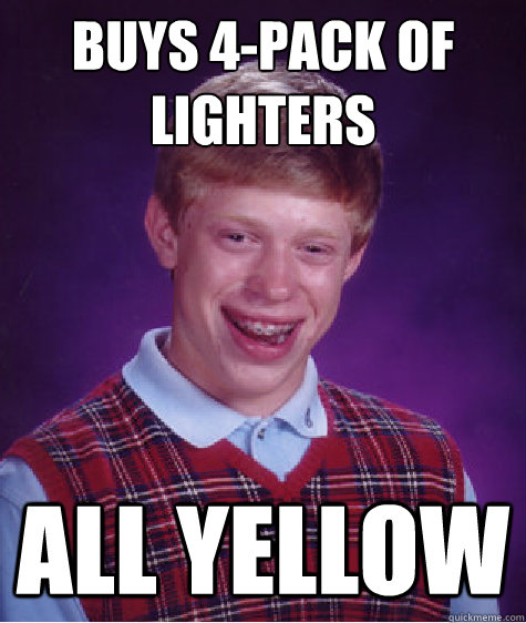 buys 4-pack of lighters all yellow - buys 4-pack of lighters all yellow  Misc