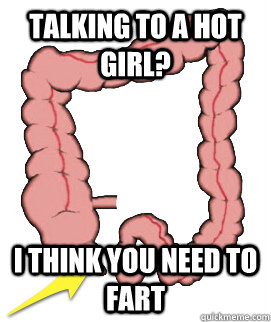 Talking to a hot girl? I think you need to fart  Scumbag Bowels