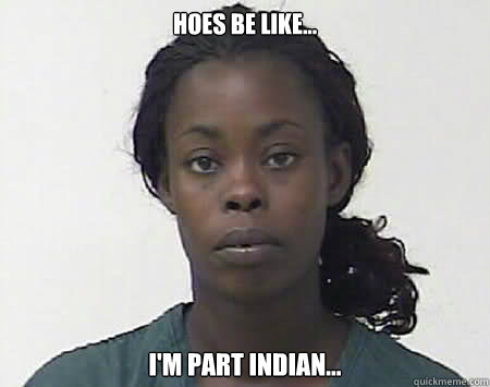 Hoes be like... i'm part indian...  Mixed Girl