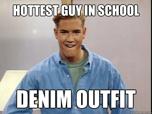 hottest guy in school denim outfit  