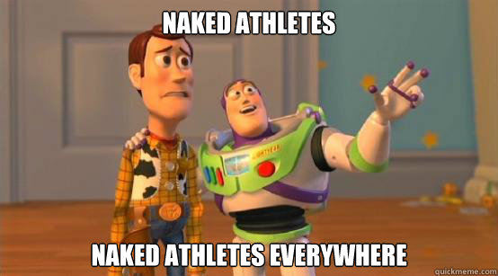 naked athletes naked athletes everywhere  Buzz Glitter