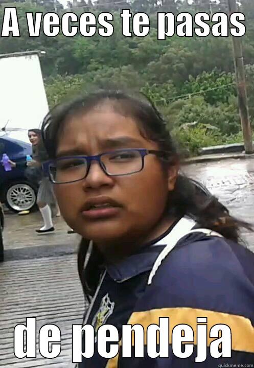 A VECES TE PASAS  DE PENDEJA Misc