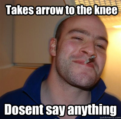 Takes arrow to the knee Dosent say anything  GGG plays SC