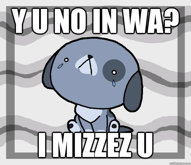 y u no in WA? i mizzez u - y u no in WA? i mizzez u  Miss you