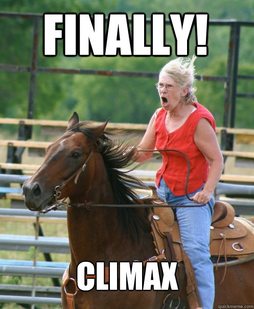 Finally! climax - Finally! climax  Grandma on horse