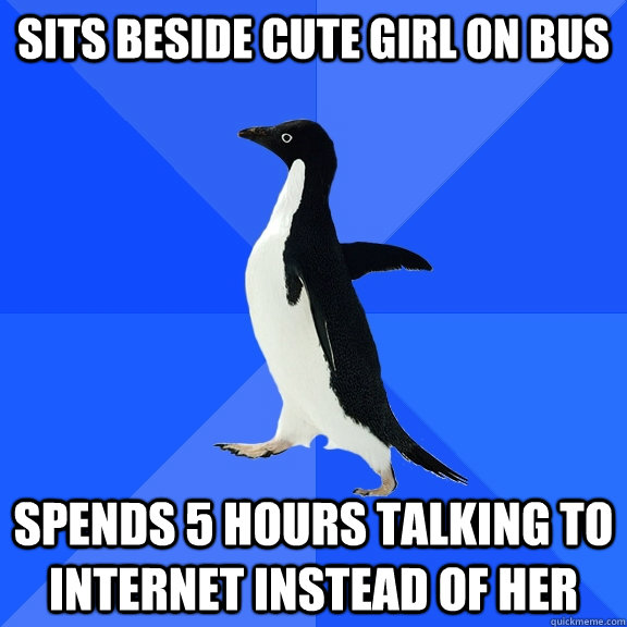 Sits beside cute girl on bus Spends 5 hours talking to internet instead of her - Sits beside cute girl on bus Spends 5 hours talking to internet instead of her  Misc