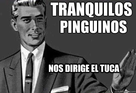 TRANQUILOS  PINGUINOS PENDEJOS NOS DIRIGE EL TUCA  Calm down