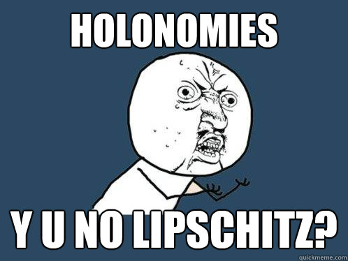 Holonomies y u no lipschitz?  Y U No