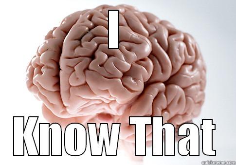 I KNOW THAT Scumbag Brain