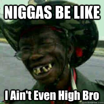 NIGGAS BE LIKE I Ain't Even High Bro  