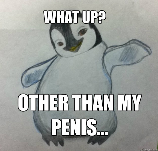 What Up? Other than my penis... - What Up? Other than my penis...  Swag Penguin