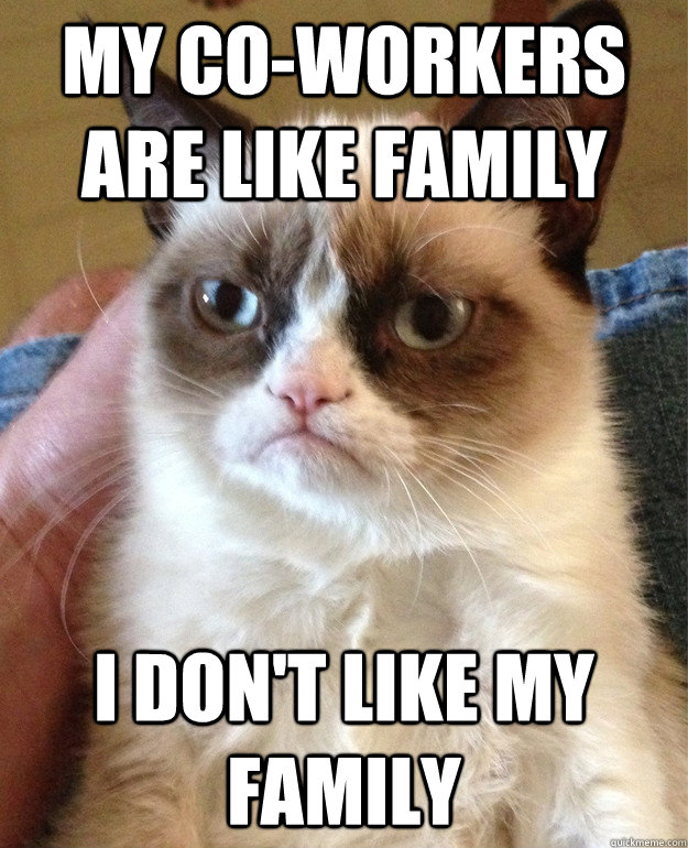 my co-workers are like family I don't like my family - my co-workers are like family I don't like my family  Misc